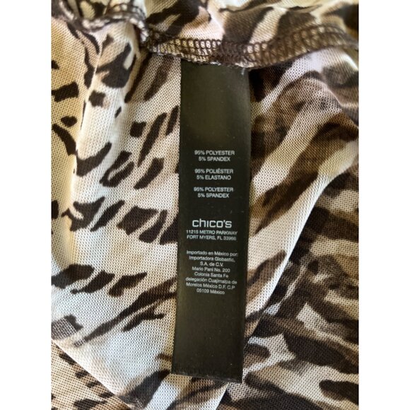 NWT Traveler's Collection By Chico's Womens Size 2 US Size 12 3/4 Sleeve Blouse - Picture 4 of 5